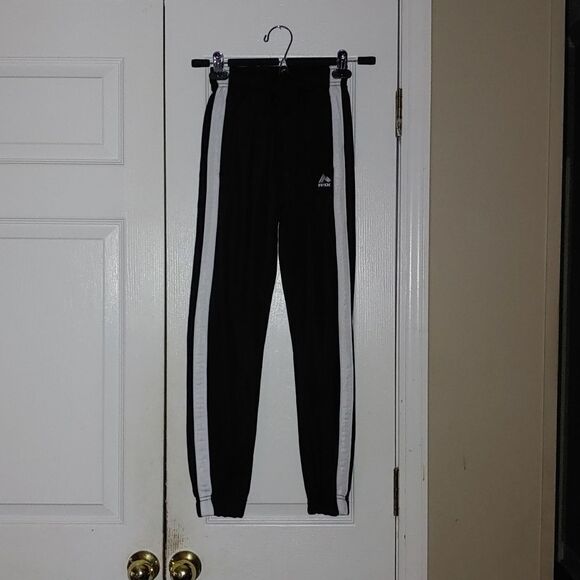 RBX black drawstring fleece lined cuffed sweatpants Sz S (8) NWOT - Picture 1 of 7